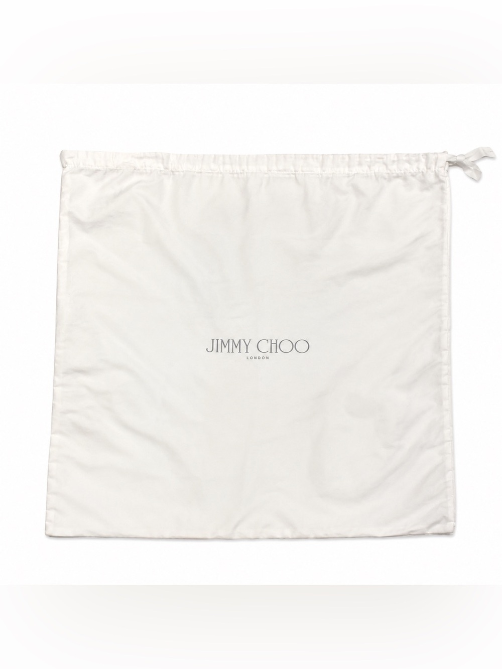 Jimmy Choo London 20x20 White Logo Dust Bag Storage Bag